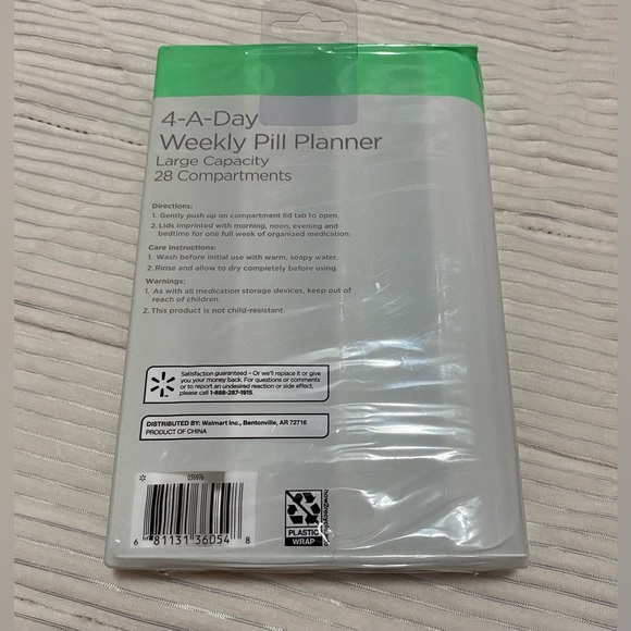 Equate weekly pill planner, brand new - Picture 3 of 3